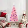 Image de Sapin De Noël Avec 150 Led Avec Support Rose 120 Cm Pvc Vidaxl