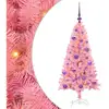 Image de Vidaxl sapin avec 150 led avec support rose 120 cm pvc