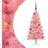 Image de Vidaxl sapin avec 150 led avec support rose 120 cm pvc