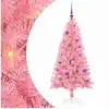 Image de Vidaxl sapin avec 150 led avec support rose 150 cm pvc
