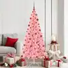 Image de Sapin De Noël Avec 300 Led Avec Support Rose 180 Cm Pvc Vidaxl