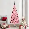 Image de Sapin De Noël Avec 300 Led Avec Support Rose 180 Cm Pvc Vidaxl