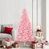 Image de Sapin De Noël Avec 300 Led Avec Support Rose 180 Cm Pvc Vidaxl