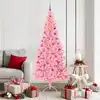 Image de Sapin De Noël Avec 300 Led Avec Support Rose 180 Cm Pvc Vidaxl