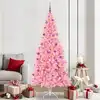 Image de Sapin De Noël Avec 300 Led Avec Support Rose 210 Cm Pvc Vidaxl