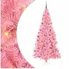 Image de Vidaxl sapin avec 300 led avec support rose 210 cm pvc