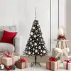 Image de Sapin De Noël Avec 150 Led Avec Support Noir 120 Cm Pvc Vidaxl