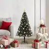 Image de Sapin De Noël Avec 150 Led Avec Support Noir 120 Cm Pvc Vidaxl