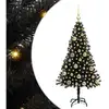Image de Vidaxl sapin avec 150 led avec support noir 120 cm pvc
