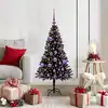 Image de Sapin De Noël Avec 150 Led Avec Support Noir 120 Cm Pvc Vidaxl