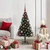 Image de Sapin De Noël Avec 150 Led Avec Support Noir 120 Cm Pvc Vidaxl