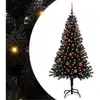 Image de Vidaxl sapin avec 150 led avec support noir 150 cm pvc