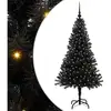 Image de Vidaxl sapin avec 150 led avec support noir 150 cm pvc