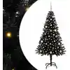 Image de Sapin De Noël Avec 150 Led Avec Support Noir 150 Cm Pvc Vidaxl