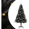 Image de Vidaxl sapin avec 150 led avec support noir 150 cm pvc