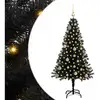Image de Vidaxl sapin avec 150 led avec support noir 150 cm pvc