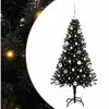 Image de Vidaxl sapin avec 150 led avec support noir 150 cm pvc