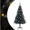 Image de Vidaxl sapin avec 150 led avec support noir 150 cm pvc