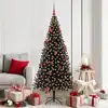 Image de Sapin De Noël Avec 300 Led Avec Support Noir 180 Cm Pvc Vidaxl