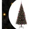 Image de Vidaxl sapin avec 300 led avec support noir 180 cm pvc