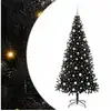 Image de Vidaxl sapin avec 300 led avec support noir 180 cm pvc