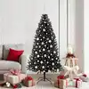 Image de Sapin De Noël Avec 300 Led Avec Support Noir 180 Cm Pvc Vidaxl