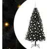 Image de Vidaxl sapin avec 300 led avec support noir 180 cm pvc