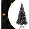 Image de Vidaxl sapin avec 300 led avec support noir 180 cm pvc