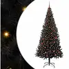 Image de Vidaxl sapin avec 300 led avec support noir 210 cm pvc
