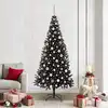 Image de Sapin De Noël Avec 300 Led Avec Support Noir 210 Cm Pvc Vidaxl