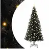 Image de Vidaxl sapin avec 300 led avec support noir 210 cm pvc