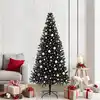 Image de Sapin De Noël Avec 300 Led Avec Support Noir 210 Cm Pvc Vidaxl