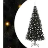 Image de Vidaxl sapin avec 300 led avec support noir 210 cm pvc