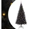 Image de Vidaxl sapin avec 300 led avec support noir 210 cm pvc