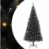 Image de Vidaxl sapin avec 300 led avec support noir 210 cm pvc