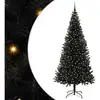 Image de Vidaxl sapin avec 300 led avec support noir 240 cm pvc