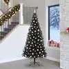 Image de Sapin De Noël Avec 300 Led Avec Support Noir 240 Cm Pvc Vidaxl