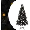 Image de Vidaxl sapin avec 300 led avec support noir 240 cm pvc