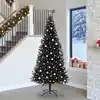 Image de Sapin De Noël Avec 300 Led Avec Support Noir 240 Cm Pvc Vidaxl