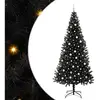 Image de Vidaxl sapin avec 300 led avec support noir 240 cm pvc