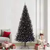 Image de Sapin De Noël Avec 300 Led Avec Support Noir 240 Cm Pvc Vidaxl