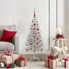 Image de Sapin De Noël Avec 150 Led Avec Support Argent 120 Cm Pet Vidaxl