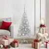 Image de Sapin De Noël Avec 150 Led Avec Support Argent 120 Cm Pet Vidaxl
