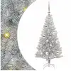 Image de Vidaxl sapin avec 150 led avec support argent 120 cm pet