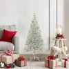 Image de Sapin De Noël Avec 150 Led Avec Support Argent 120 Cm Pet Vidaxl