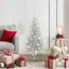 Image de Sapin De Noël Avec 150 Led Avec Support Argent 120 Cm Pet Vidaxl