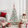 Image de Sapin De Noël Avec 150 Led Avec Support Argent 120 Cm Pet Vidaxl