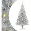 Image de Sapin De Noël Avec 150 Led Avec Support Argent 150 Cm Pet Vidaxl