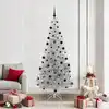 Image de Sapin De Noël Argent 210 Cm Pet Vidaxl