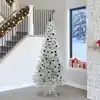 Image de Sapin De Noël Avec 300 Led Avec Support Argent 240 Cm Pet Vidaxl
